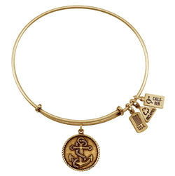 Wind and Fire Gold "Nautical Anchor" Bracelet - Heritage-Boutique.com