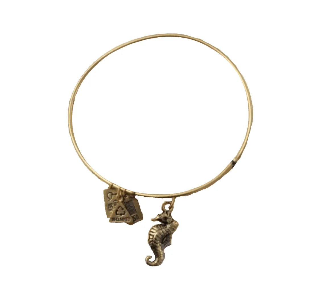 Wind and Fire Gold "Seahorse" Bracelet - Heritage - Boutique.com