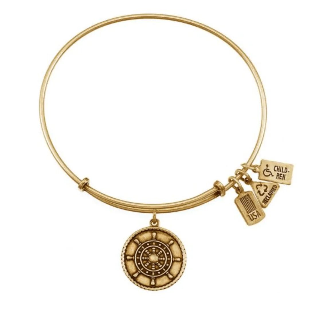 Wind and Fire Gold "Ship's Wheel" Bracelet - Heritage - Boutique.com