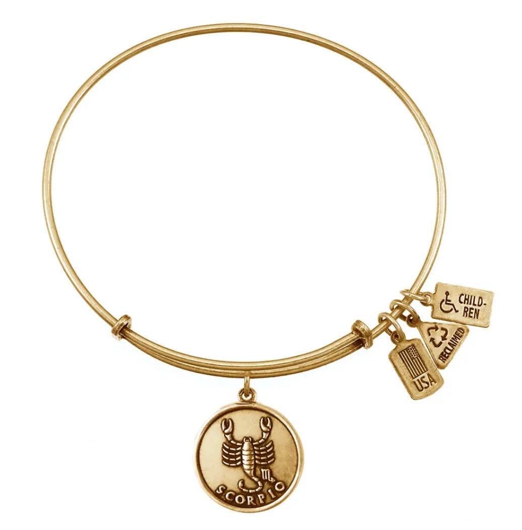 Wind and Fire Gold Zodiac Sign Bracelet - Heritage - Boutique.com