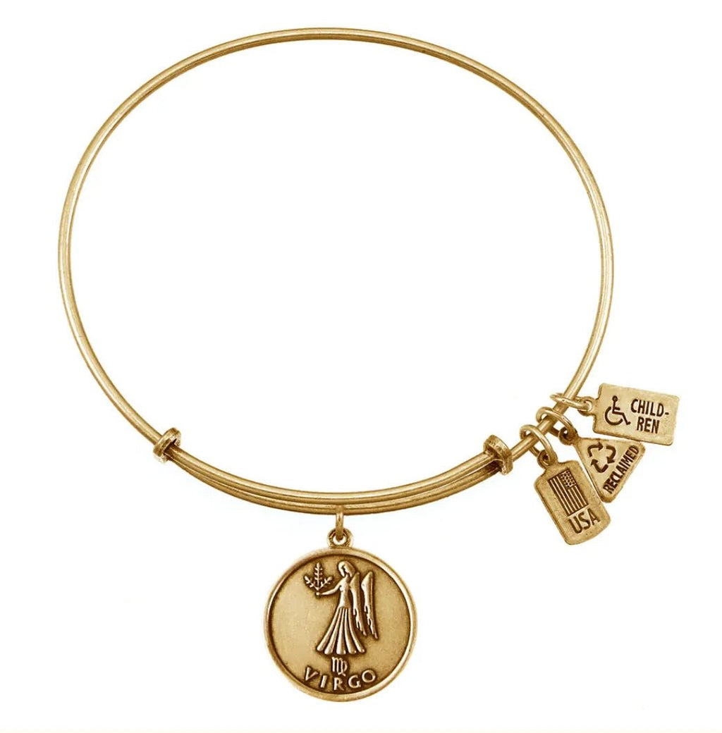 Wind and Fire Gold Zodiac Sign Bracelet - Heritage - Boutique.com