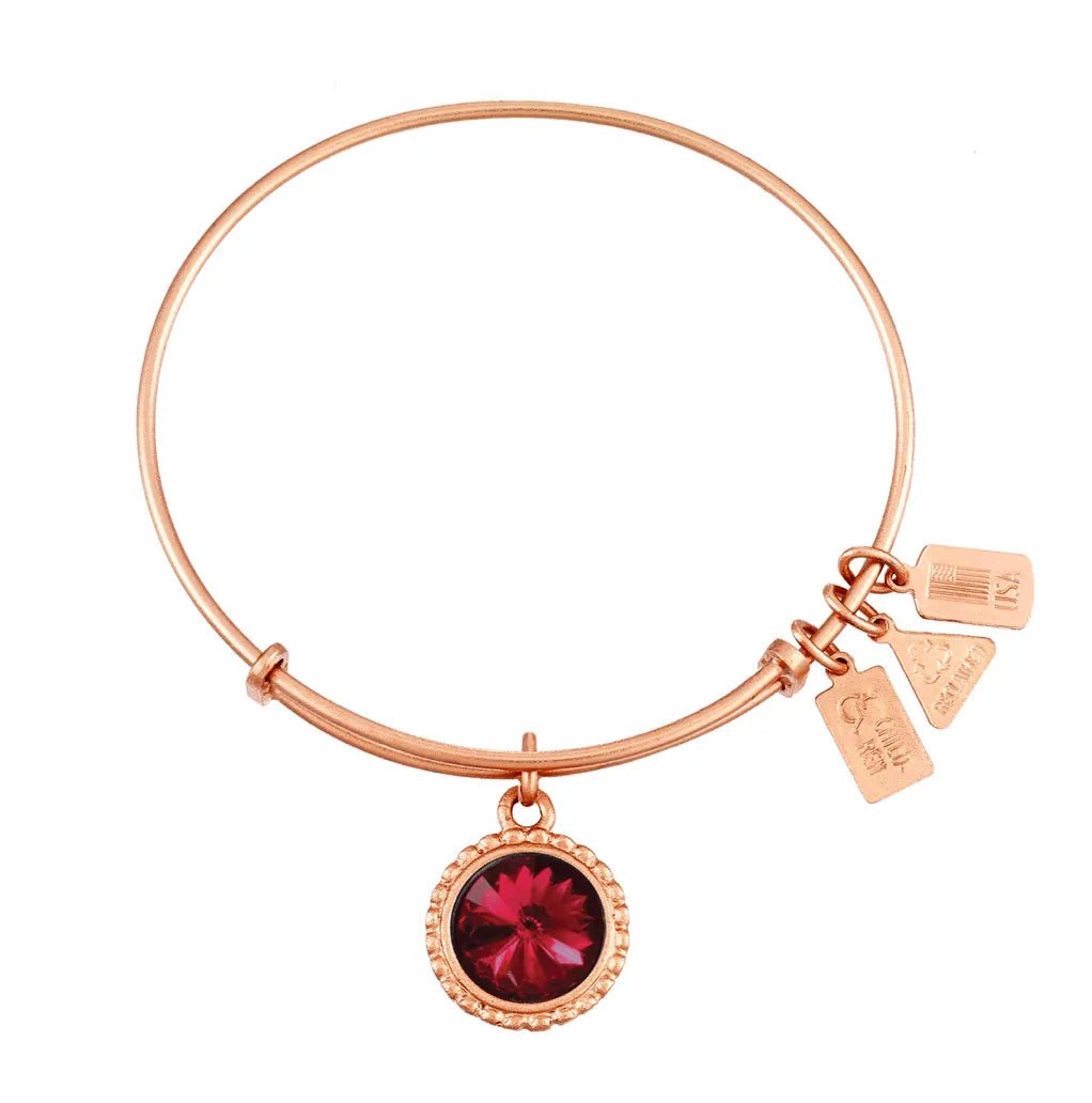 Wind and Fire Rose Gold Birthstone Bracelet - Heritage - Boutique.com