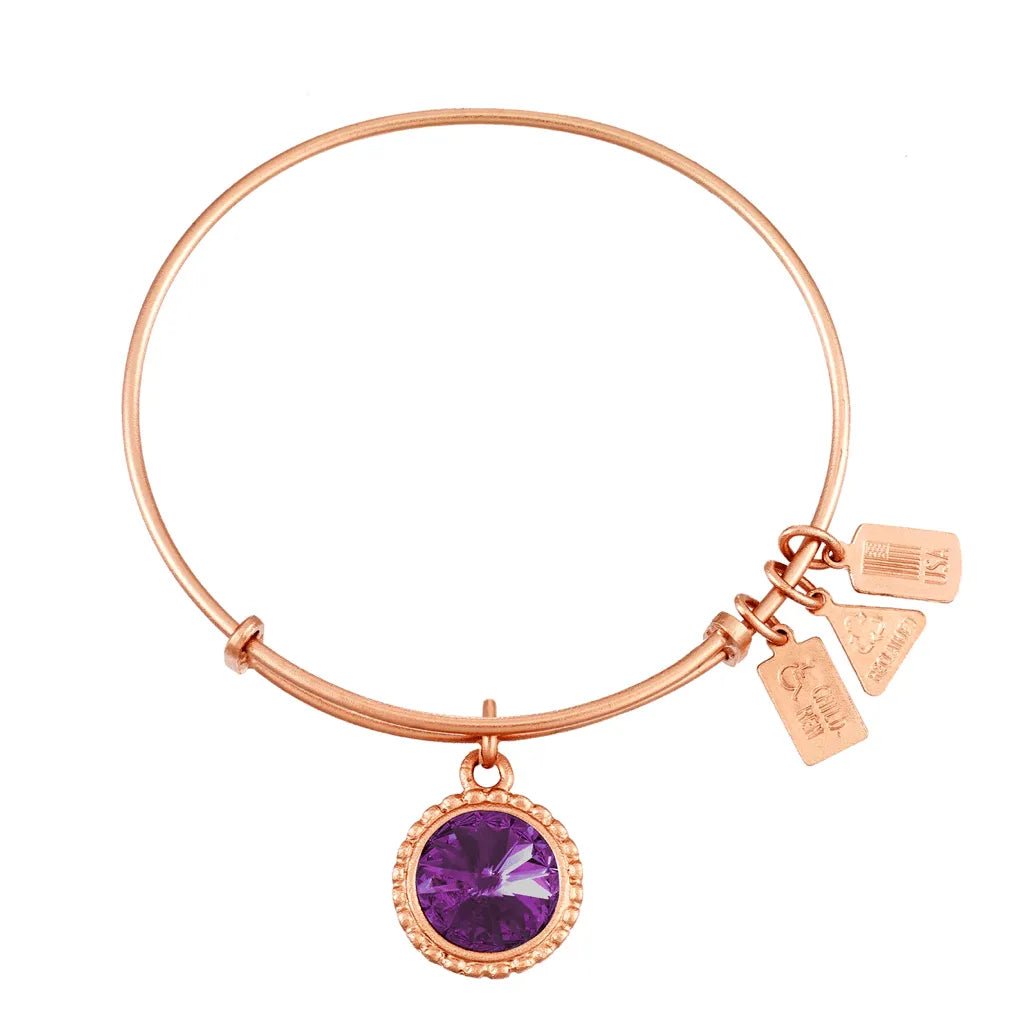 Wind and Fire Rose Gold Birthstone Bracelet - Heritage - Boutique.com