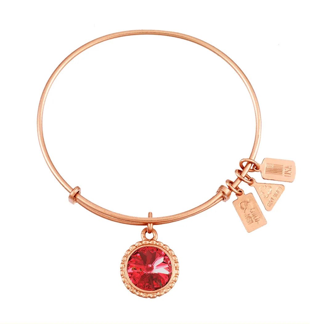 Wind and Fire Rose Gold Birthstone Bracelet - Heritage - Boutique.com