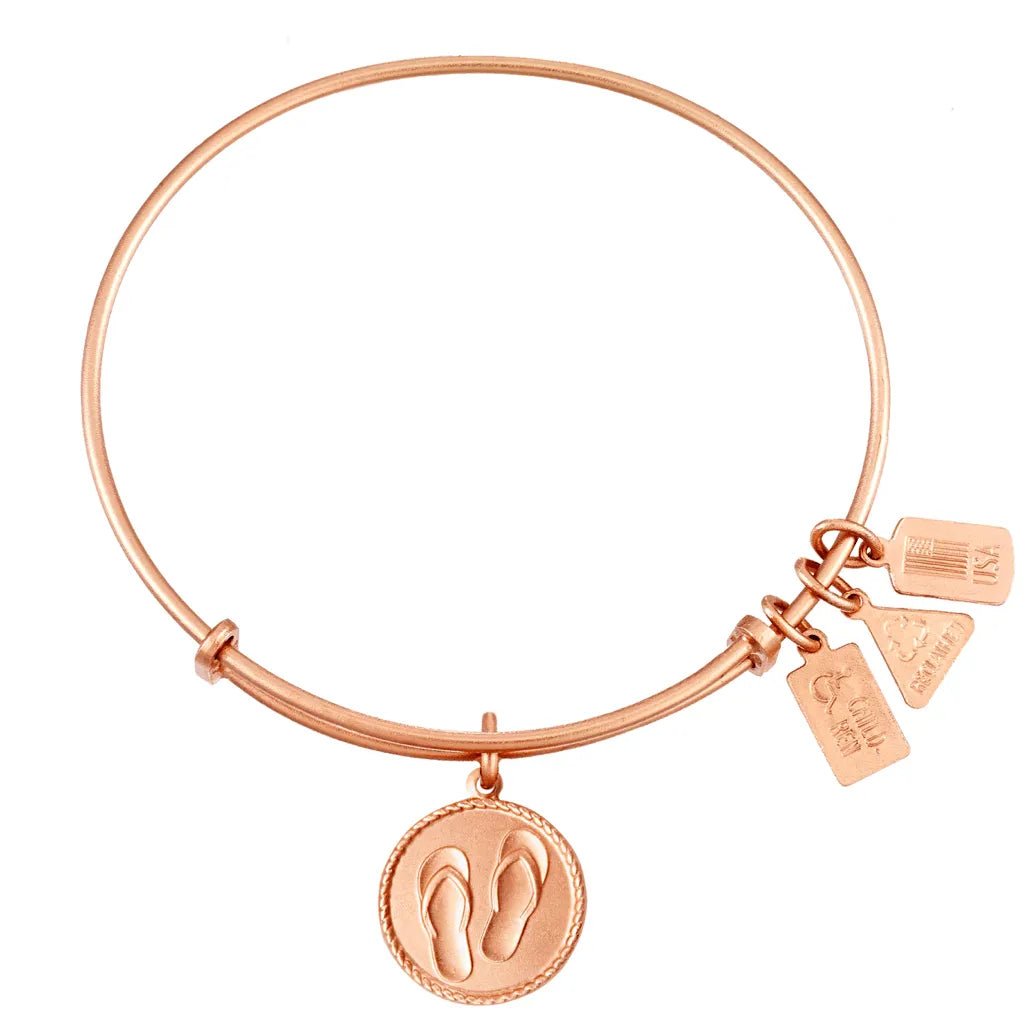 Wind and Fire Rose Gold "Flip Flop" Bracelet - Heritage - Boutique.com
