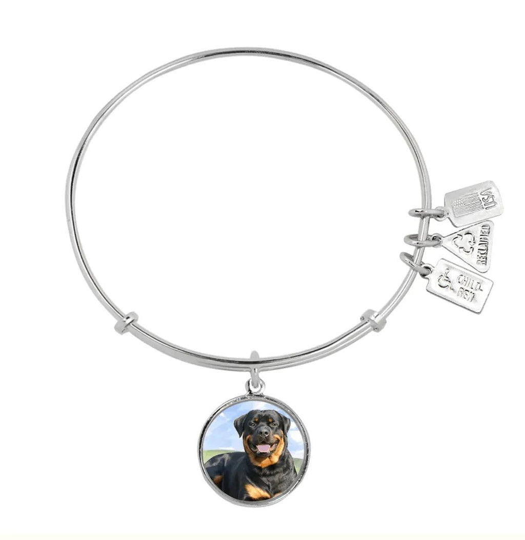 Wind and Fire Silver Dog Breed Bracelet - Heritage - Boutique.com