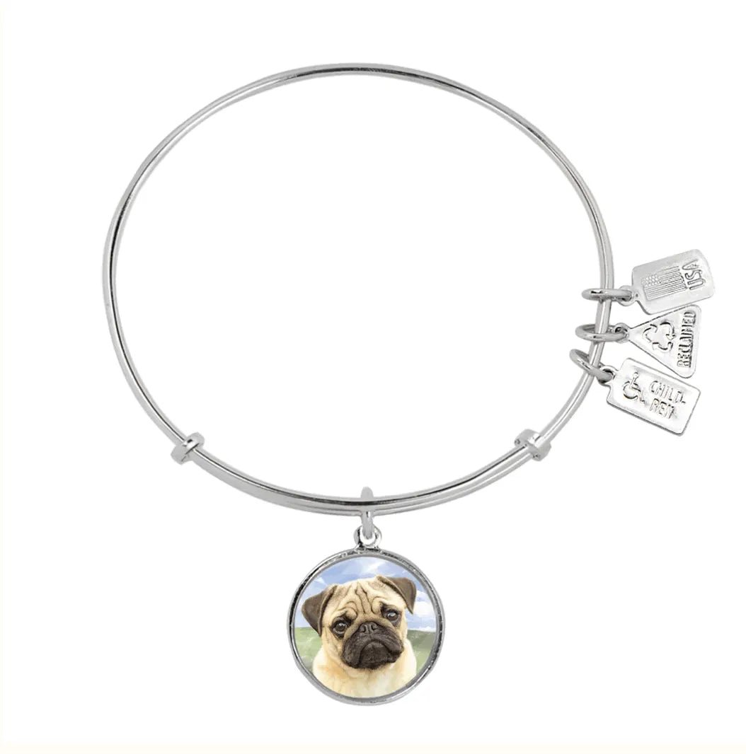 Wind and Fire Silver Dog Breed Bracelet - Heritage - Boutique.com