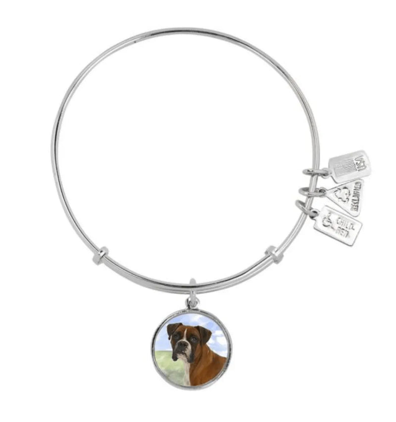 Wind and Fire Silver Dog Breed Bracelet - Heritage-Boutique.com