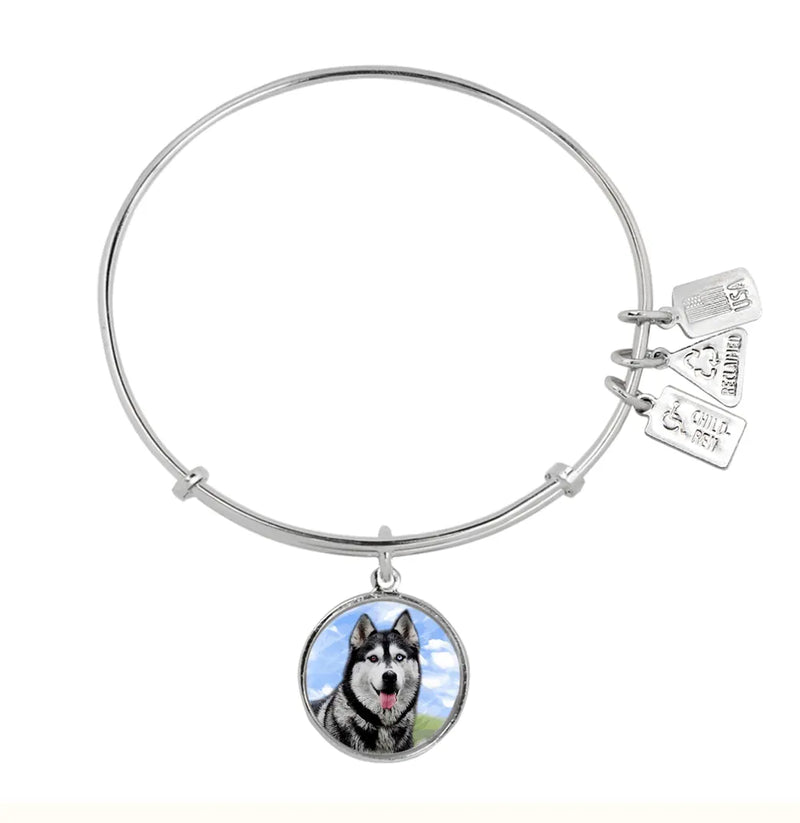 Wind and Fire Silver Dog Breed Bracelet - Heritage-Boutique.com