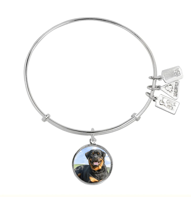 Wind and Fire Silver Dog Breed Bracelet - Heritage-Boutique.com