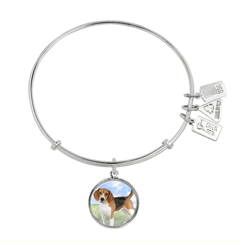 Wind and Fire Silver Dog Breed Bracelet - Heritage-Boutique.com