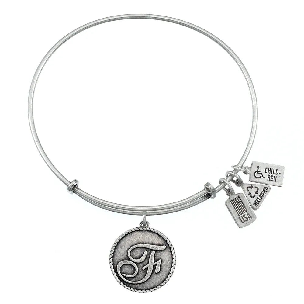 Wind and Fire Silver "Love Letters" Initial Bracelet - Heritage - Boutique.com