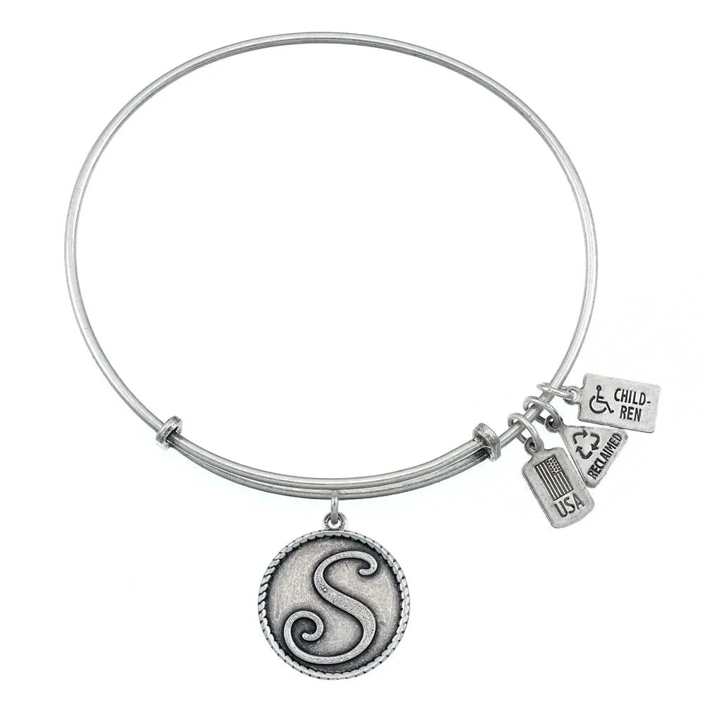 Wind and Fire Silver "Love Letters" Initial Bracelet - Heritage - Boutique.com