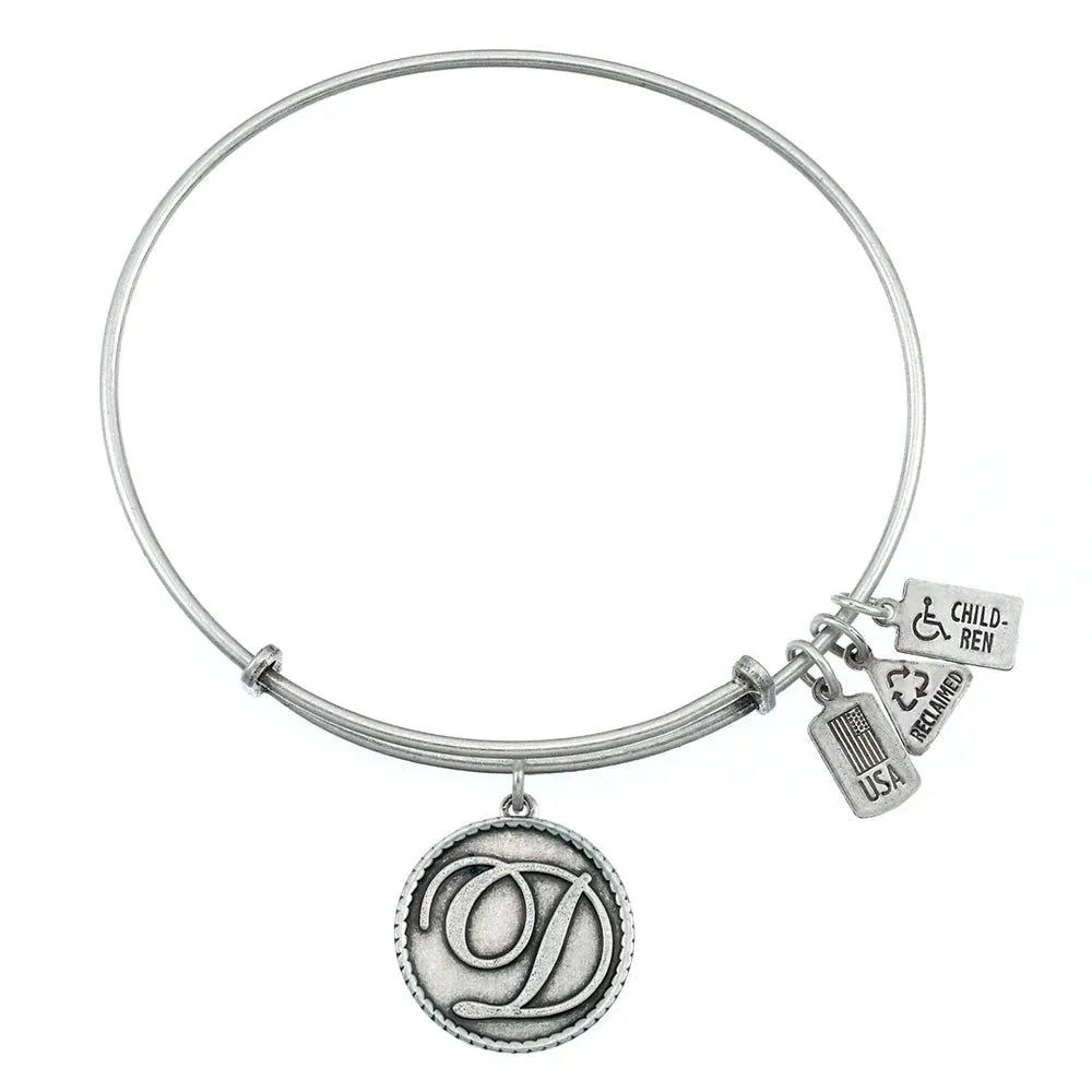 Wind and Fire Silver "Love Letters" Initial Bracelet - Heritage - Boutique.com