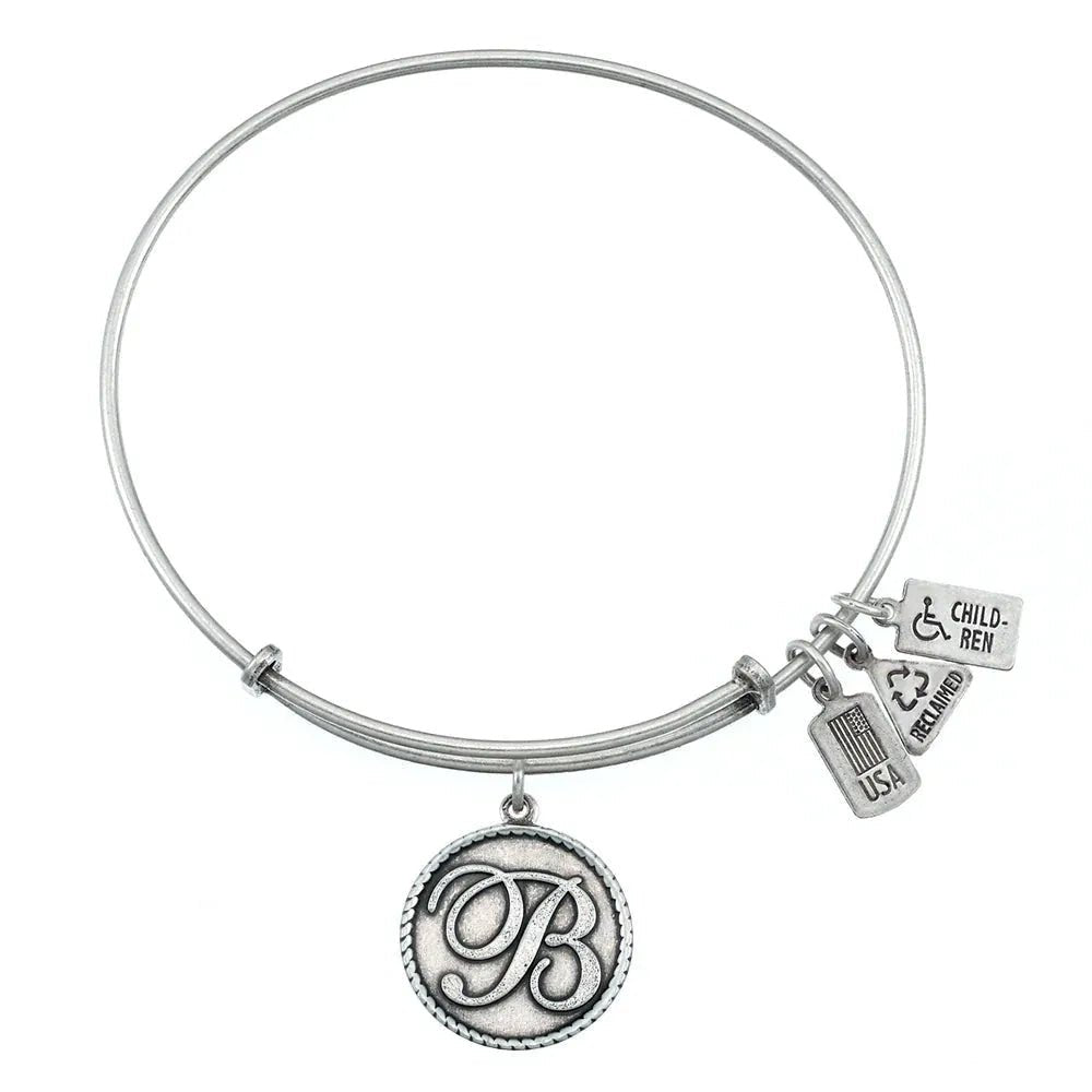 Wind and Fire Silver "Love Letters" Initial Bracelet - Heritage - Boutique.com