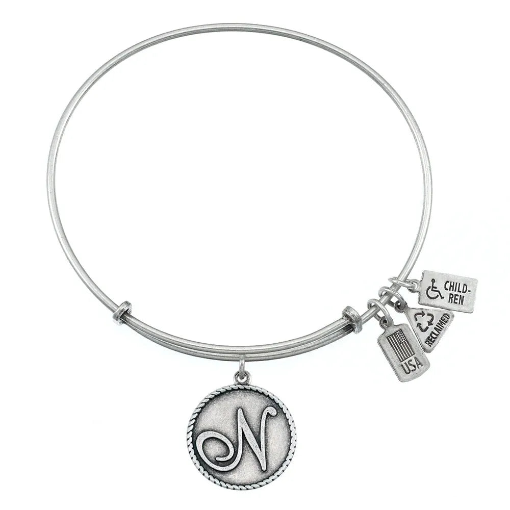 Wind and Fire Silver "Love Letters" Initial Bracelet - Heritage - Boutique.com
