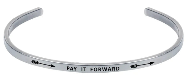 Wind and Fire Silver "Pay it Forward" Cuff Bracelet - Heritage-Boutique.com