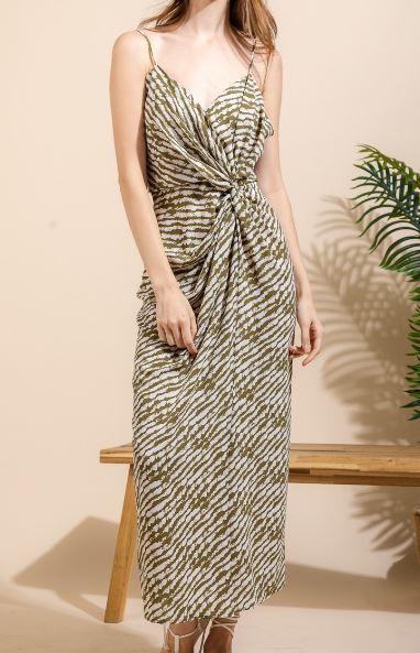 Zebra Wrapped Midi Dress - Heritage-Boutique.com